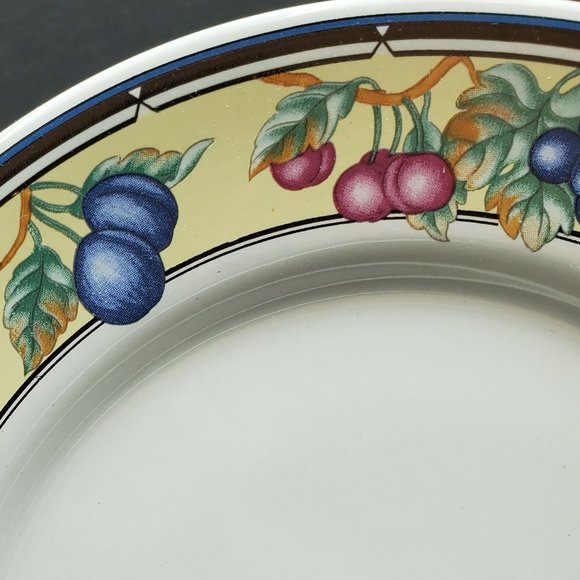 Oneida Select Collection Orchard Salad Plates Dessert Bread Plates Fruit Pattern - Picture 4 of 6